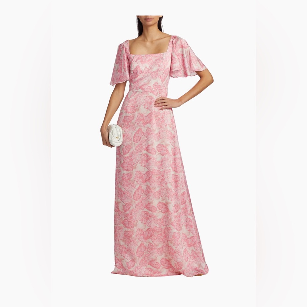 Sachin and Babi Aurora Floral A-Line Gown